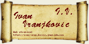 Ivan Vranjković vizit kartica